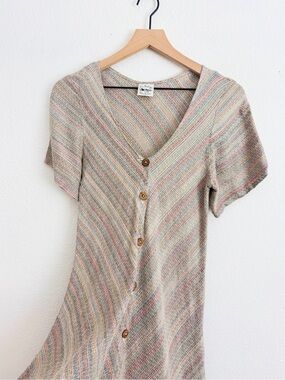 Bottega di Brunella Made in Italy Linen Rainbow Mini Dress